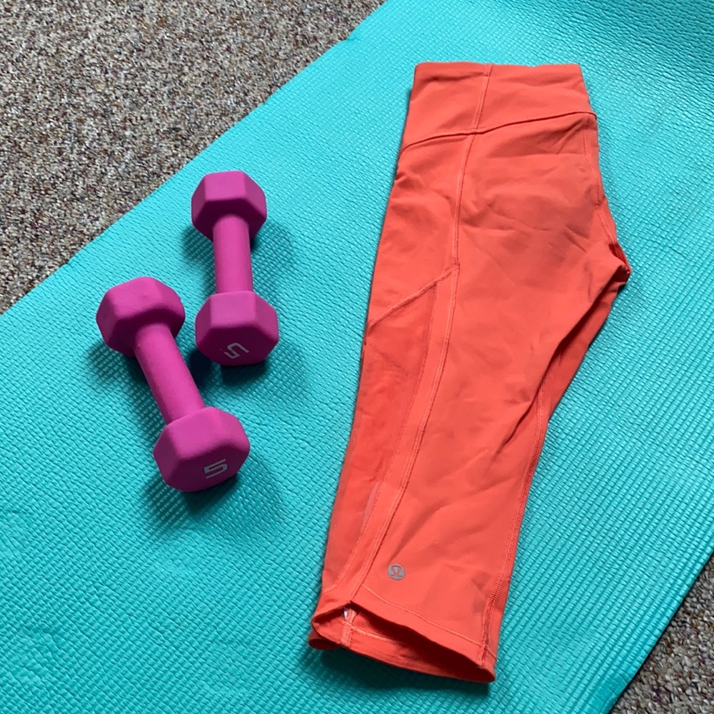 Orange lululemon capris